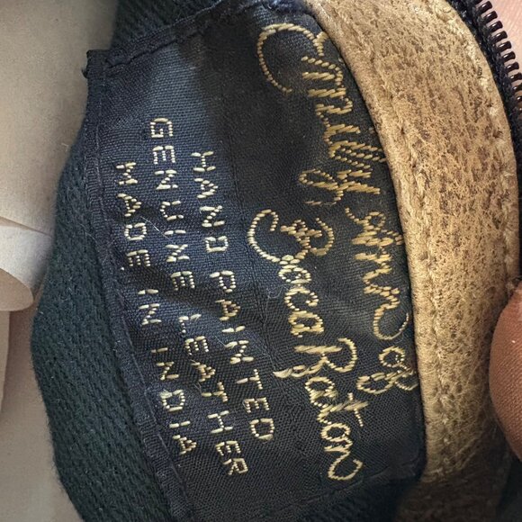 Vintage Hand-Painted Leather Satchel Safari Animals Emily Ann of Boca Raton - Picture 7 of 10